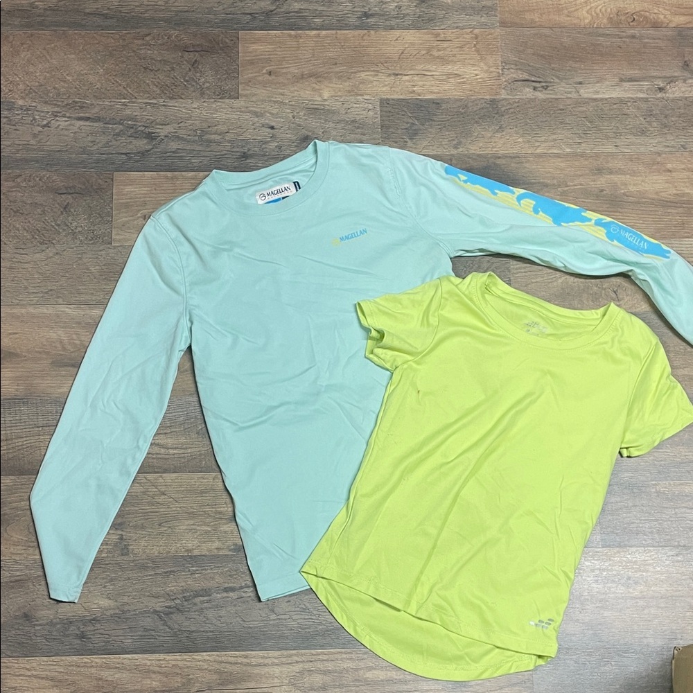 New Mix Kids' Light Blue and Neon Yellow Long Sleeve Tee Set